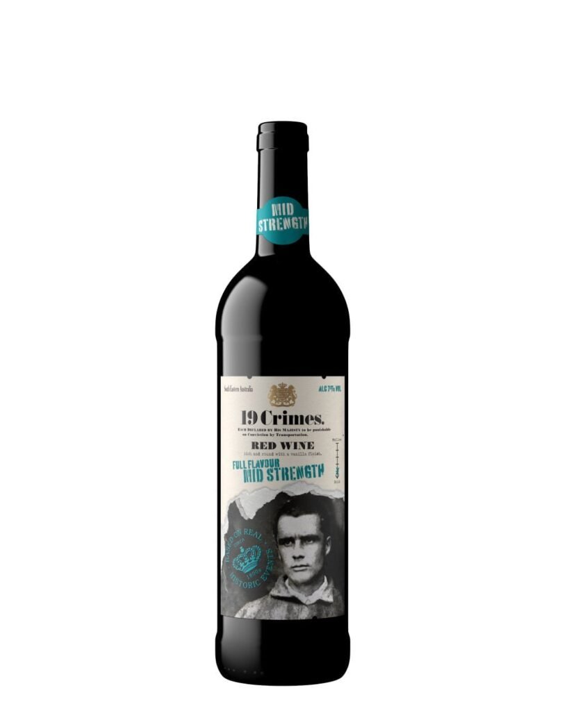19 Crimes Mid Strength Red Wine 75 cl
