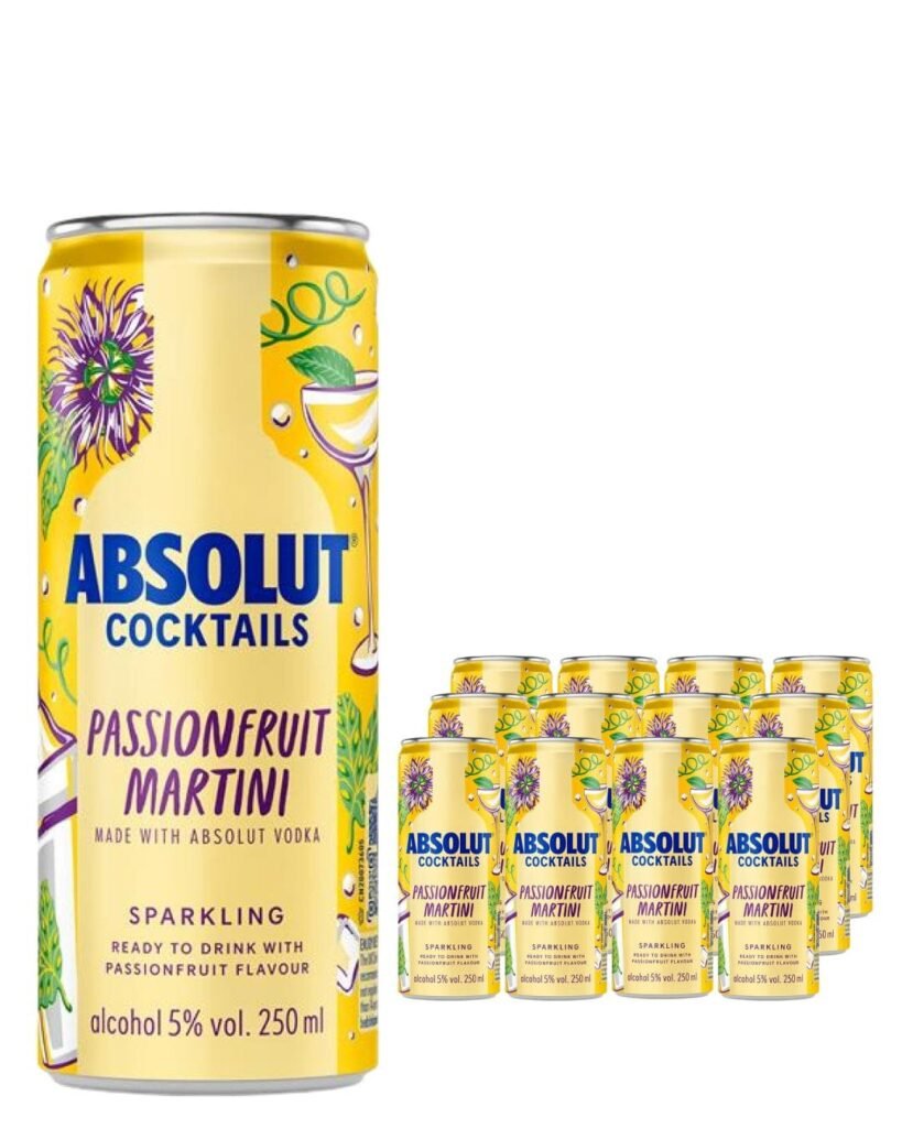 Absolut Passion Fruit Martini Cocktail Sparkling 12 x 250 ml