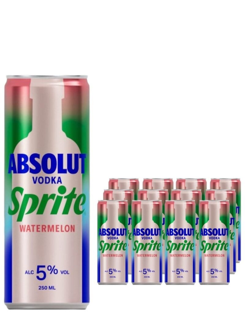 Absolut Vodka Sprite & Watermelon Premixed Drink 12 x 250 ml