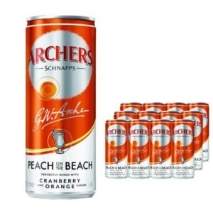Archers Peach on the Beach Premixed Cocktail 12 x 250 ml