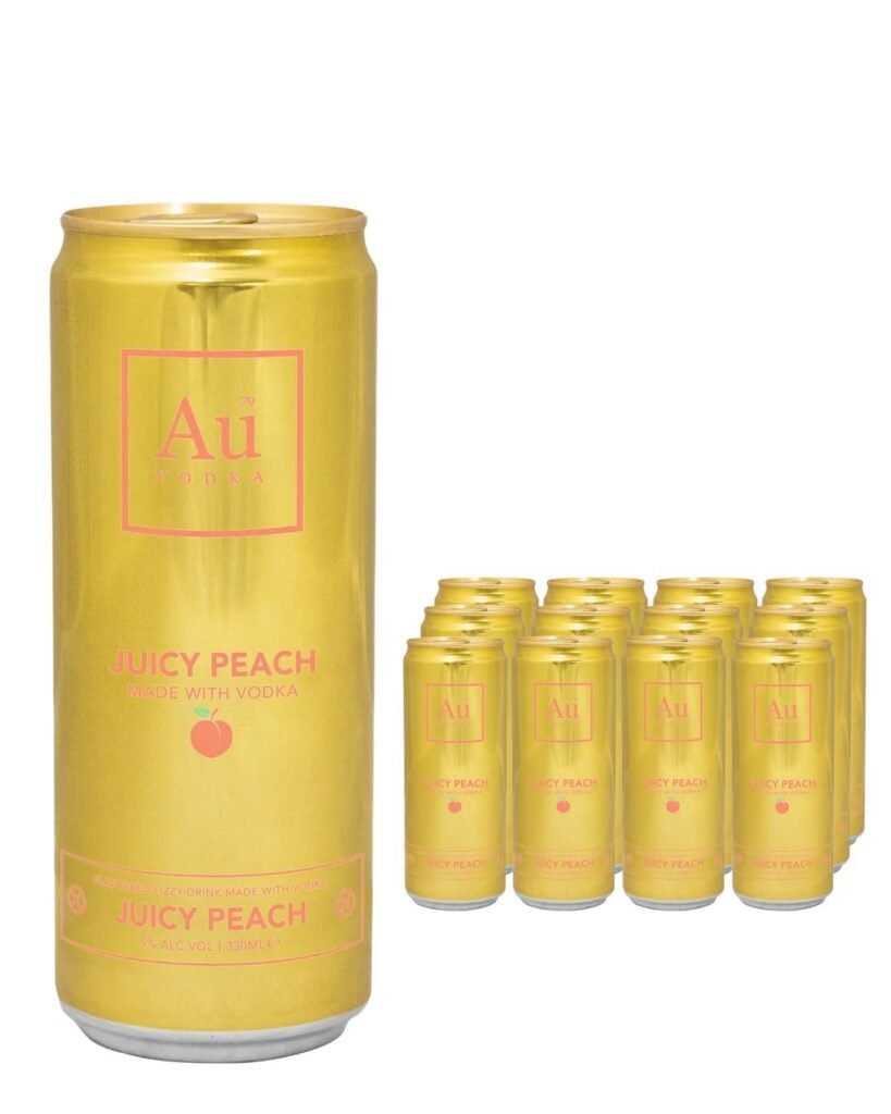 Au Juicy Peach Premixed Drink Can 12 x 330 ml