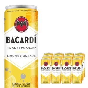 Bacardi Limon & Lemonade Rum Premixed Drink Can 12 x 250 ml