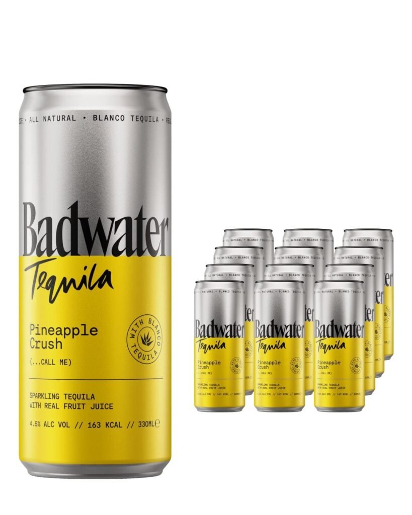 Badwater Tequila Pineapple Crush Premixed 12 x 330 ml