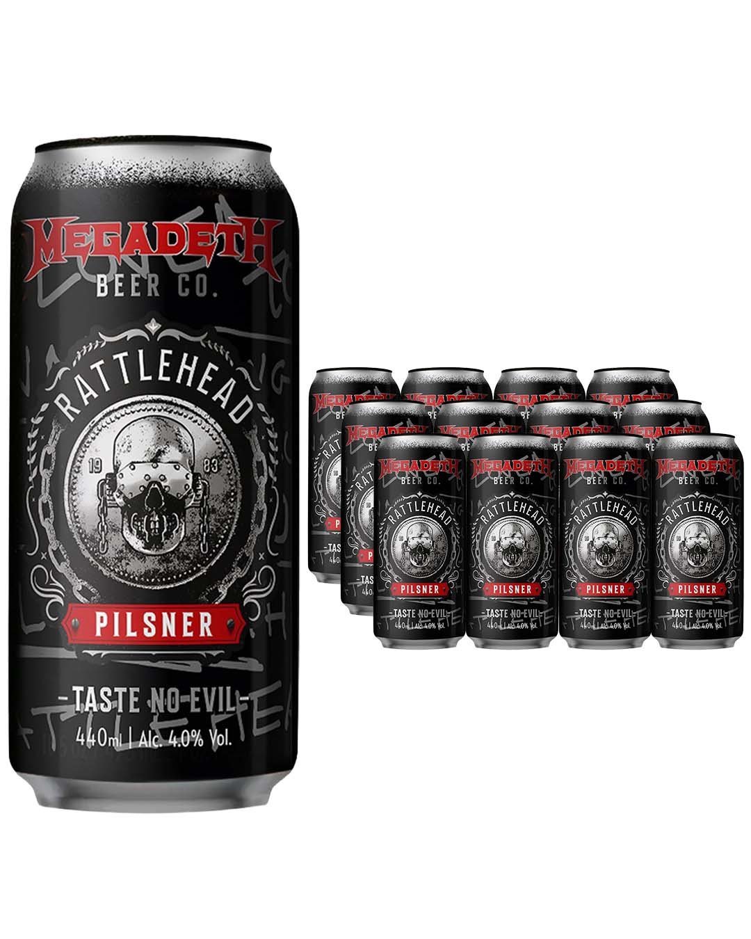 Black Sheep x Megadeth Rattlehead Pilsner 12 x 440 ml