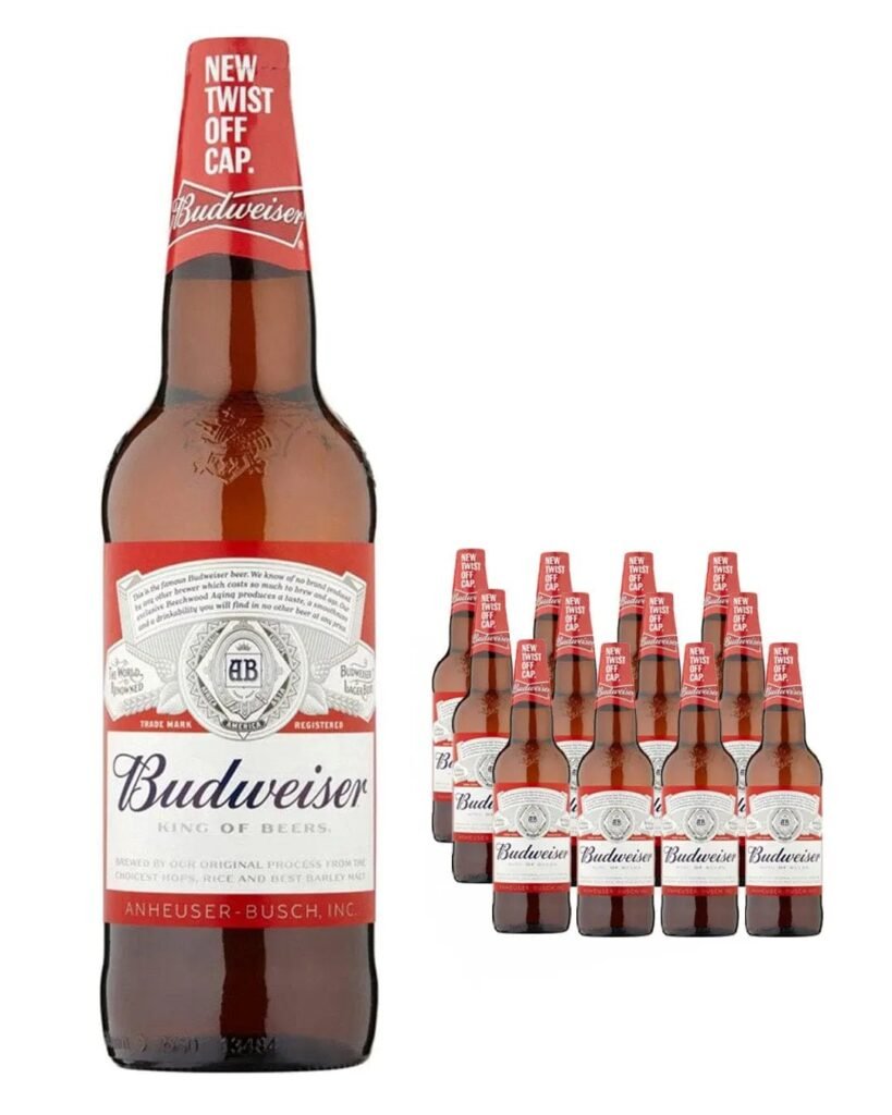Budweiser Premium Lager Bottle 12 x 660 ml