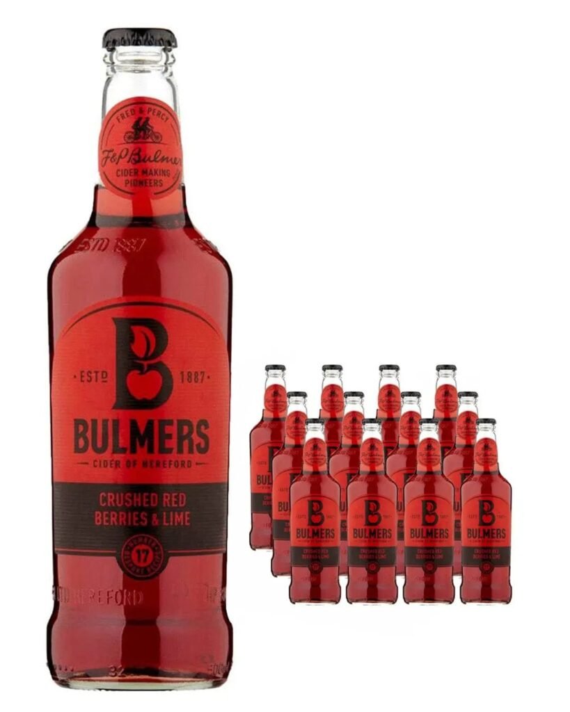 Bulmers Crushed Red Berries & Lime Cider 12 x 500 ml