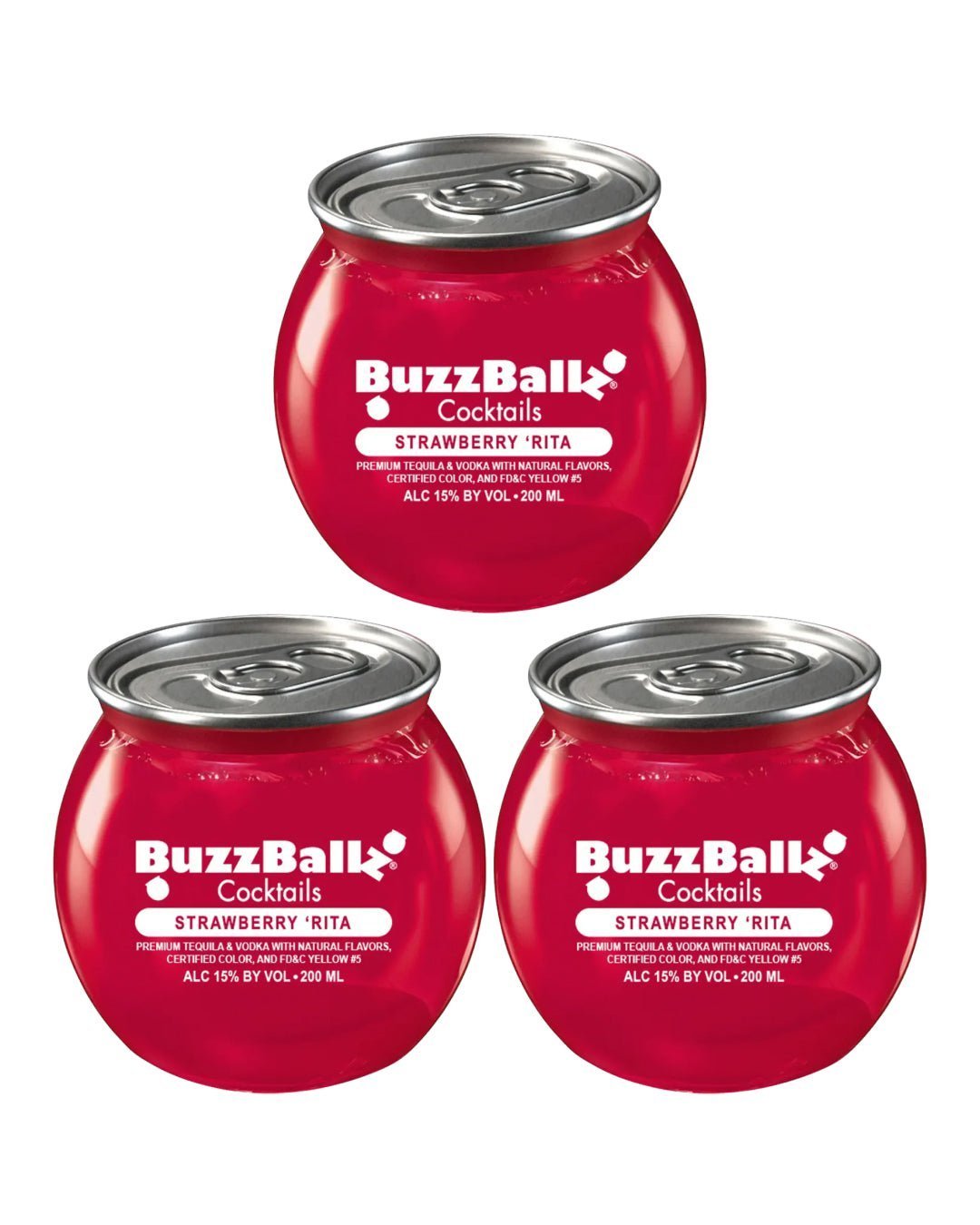 BuzzBallz Strawberry Rita Cocktail 3 x 200 ml
