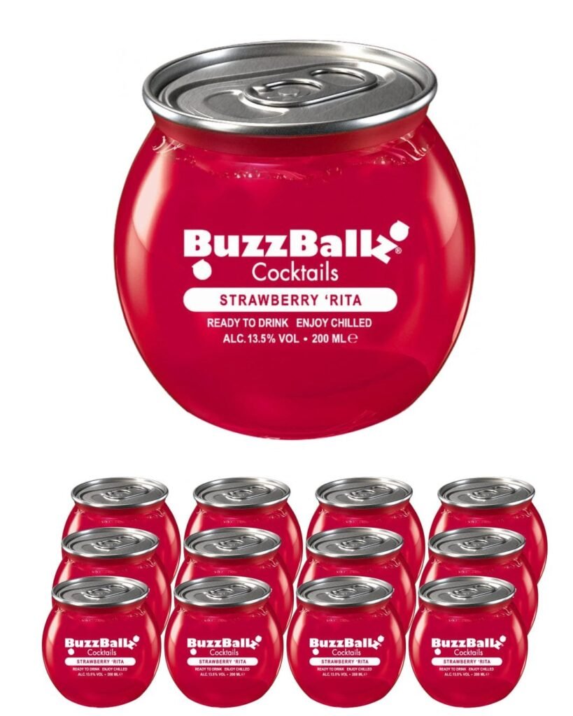 BuzzBallz Strawberry Rita Cocktail 12 x 200 ml