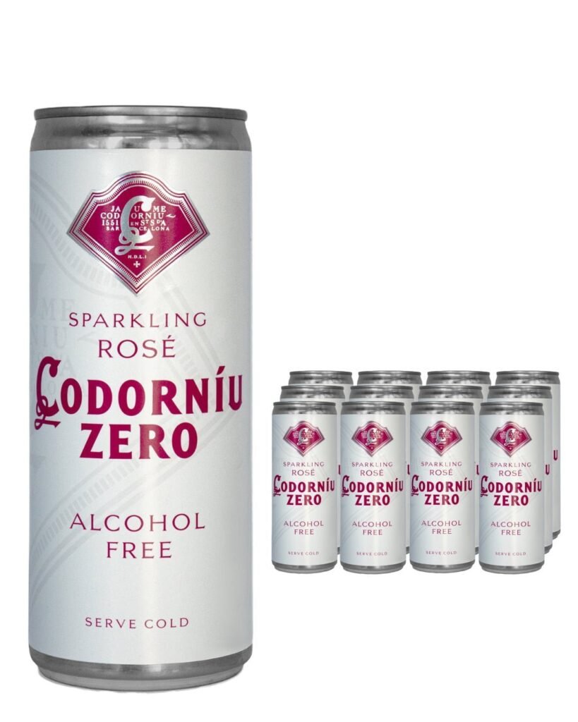 Codorniu Zero Alcohol Free Sparkling Rose Wine 12 x 250 ml