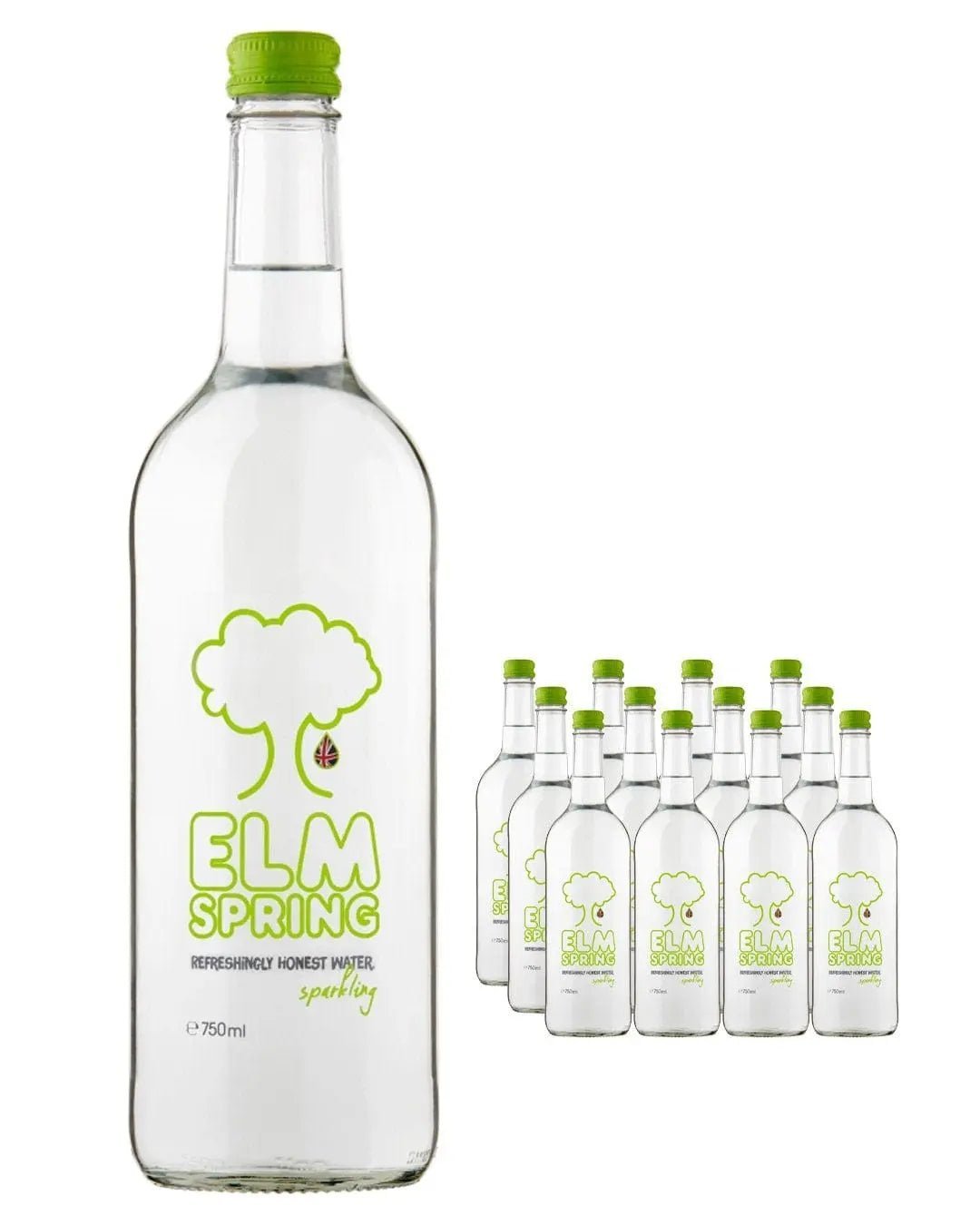 Elm Spring Sparkling Glass Bottles 12 x 750 ml