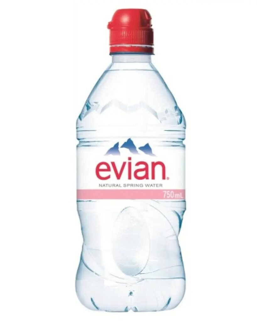 Evian Natural Spring Plastic Sports Cap Water 12 x 750 ml