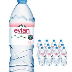 Evian Natural Spring Water Plastic Bottle 12 x 1 L