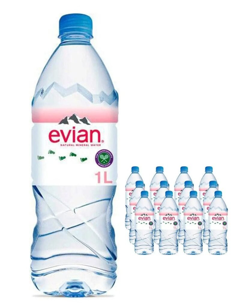 Evian Natural Spring Water Plastic Bottle 12 x 1 L