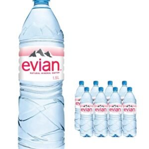 Evian Natural Spring Water Plastic Bottle 8 x 1.5 L