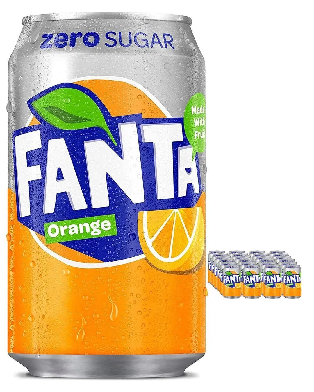 Fanta Orange Zero Cans Multipack 24 x 330 ml