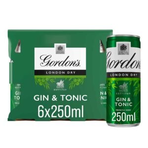 Gordon's Gin & Tonic Premixed Cocktail Can 6 x 250 ml