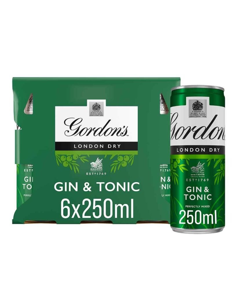 Gordon's Gin & Tonic Premixed Cocktail Can 6 x 250 ml