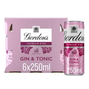 Gordon's Pink Gin & Tonic Premixed Cocktail Can 6 x 250 ml