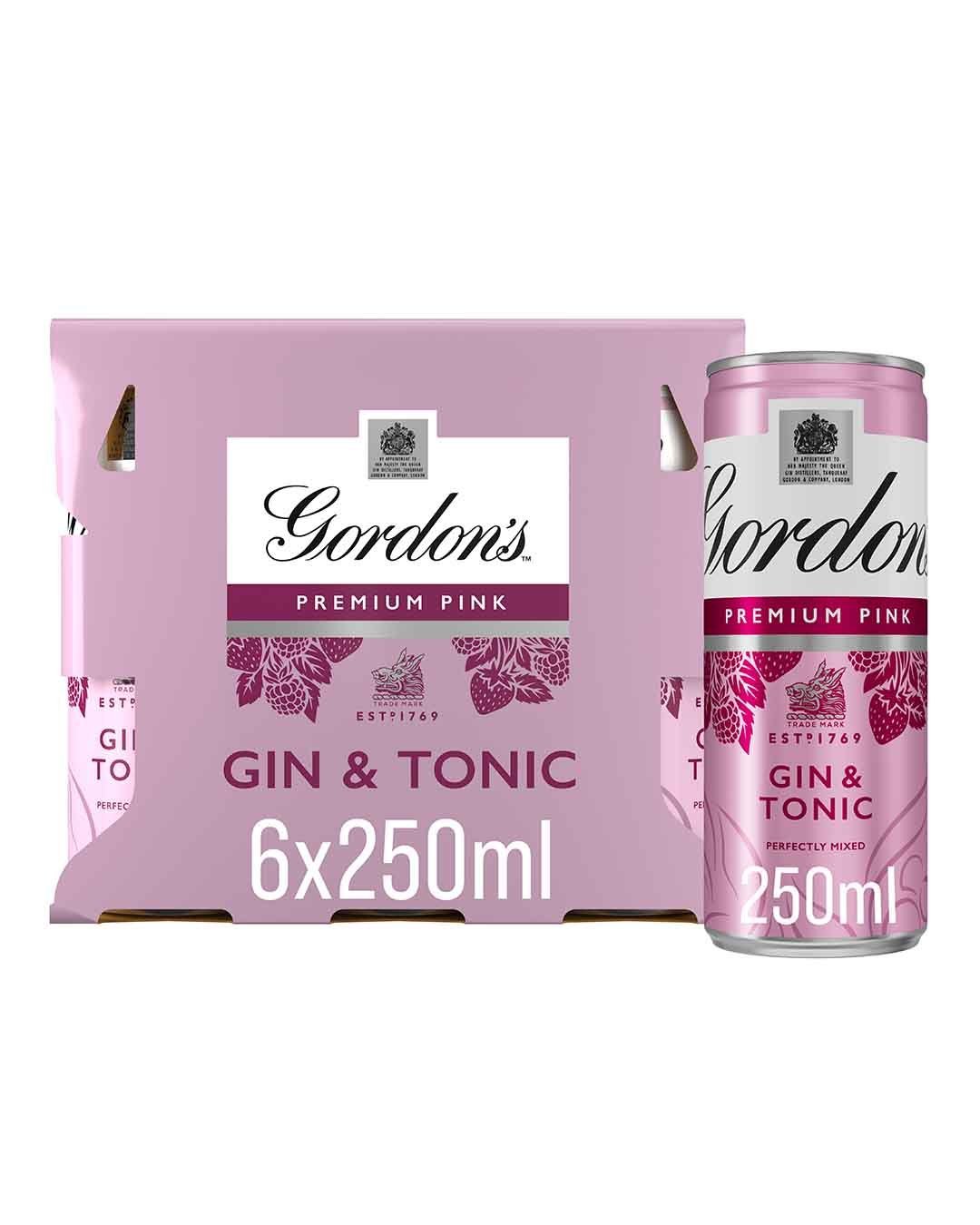 Gordon's Pink Gin & Tonic Premixed Cocktail Can 6 x 250 ml