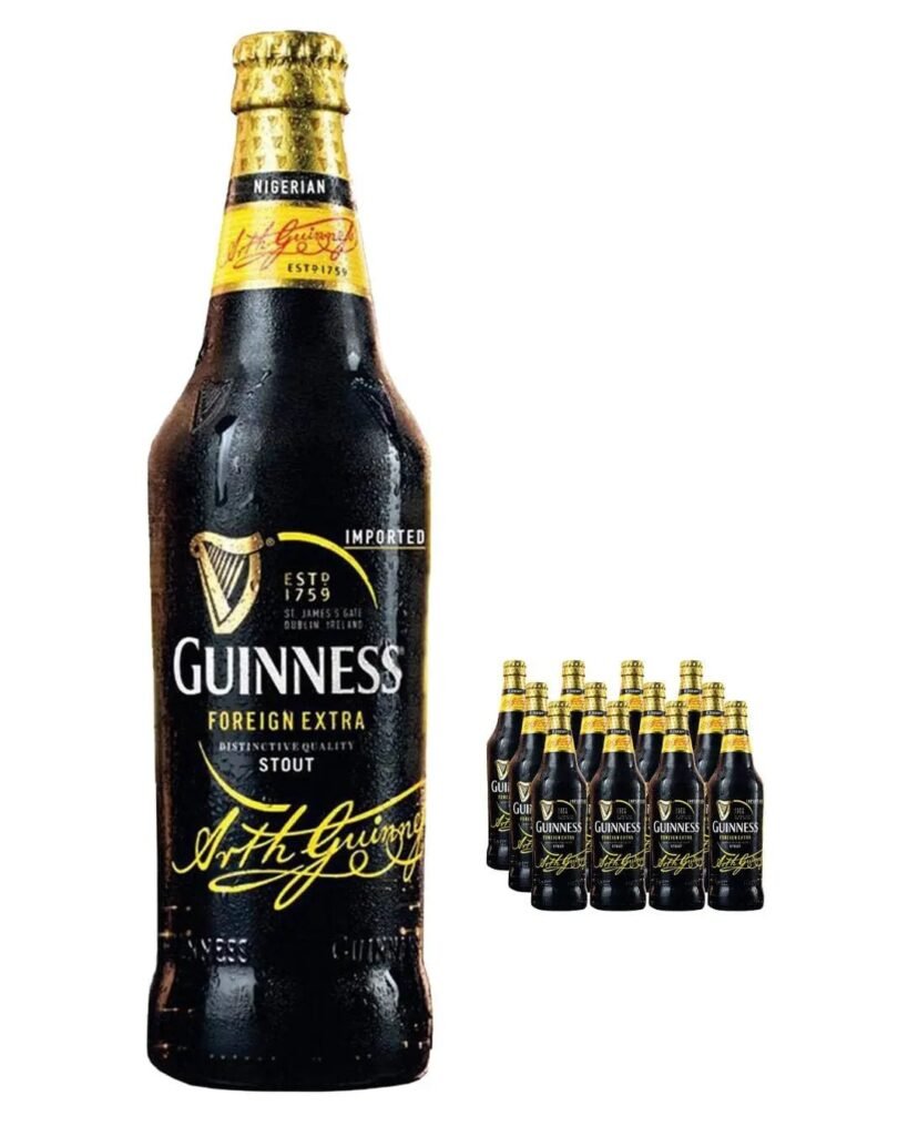 Guinness Nigerian Foreign Extra Stout Beer Bottle 12 x 600 ml