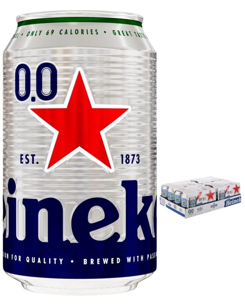 Heineken 0.0% Alcohol Free Beer Can 24 x 330 ml