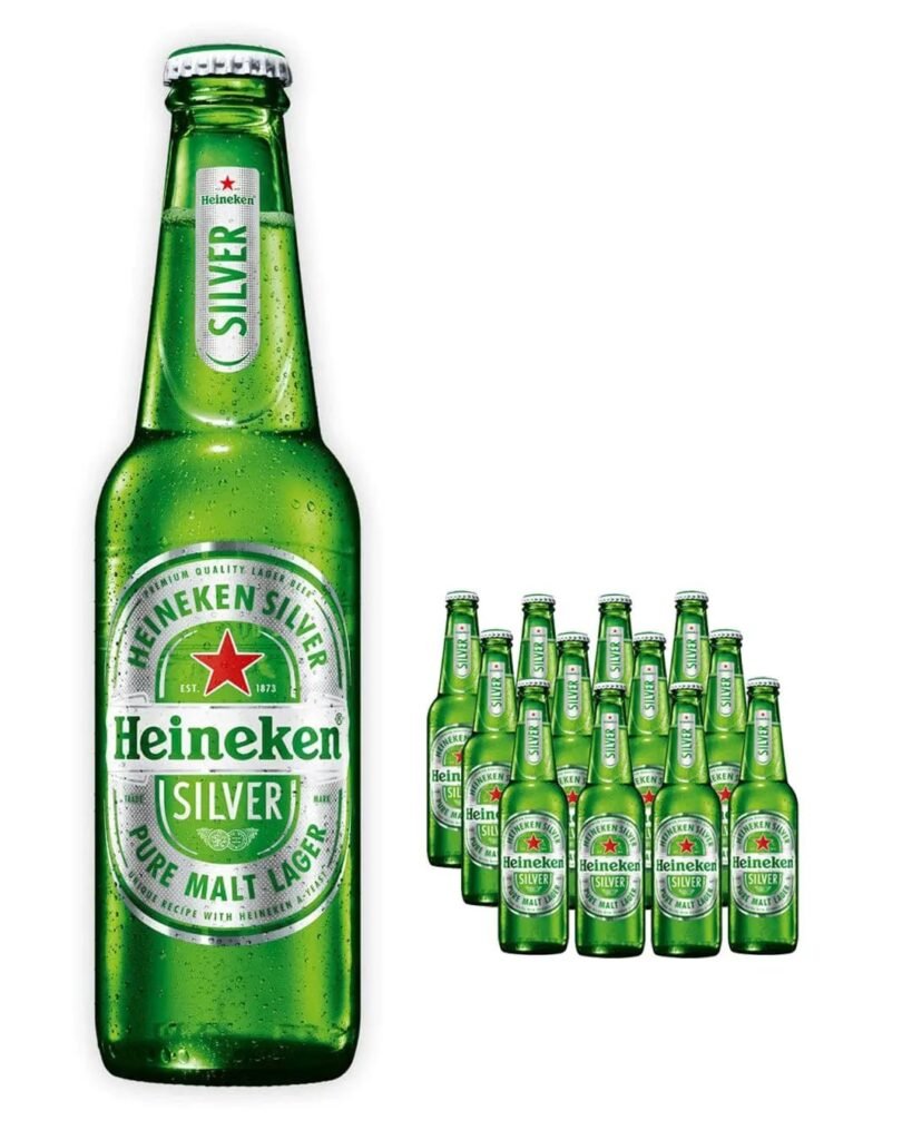 Heineken Silver Lager Beer Bottle 12 x 330 ml