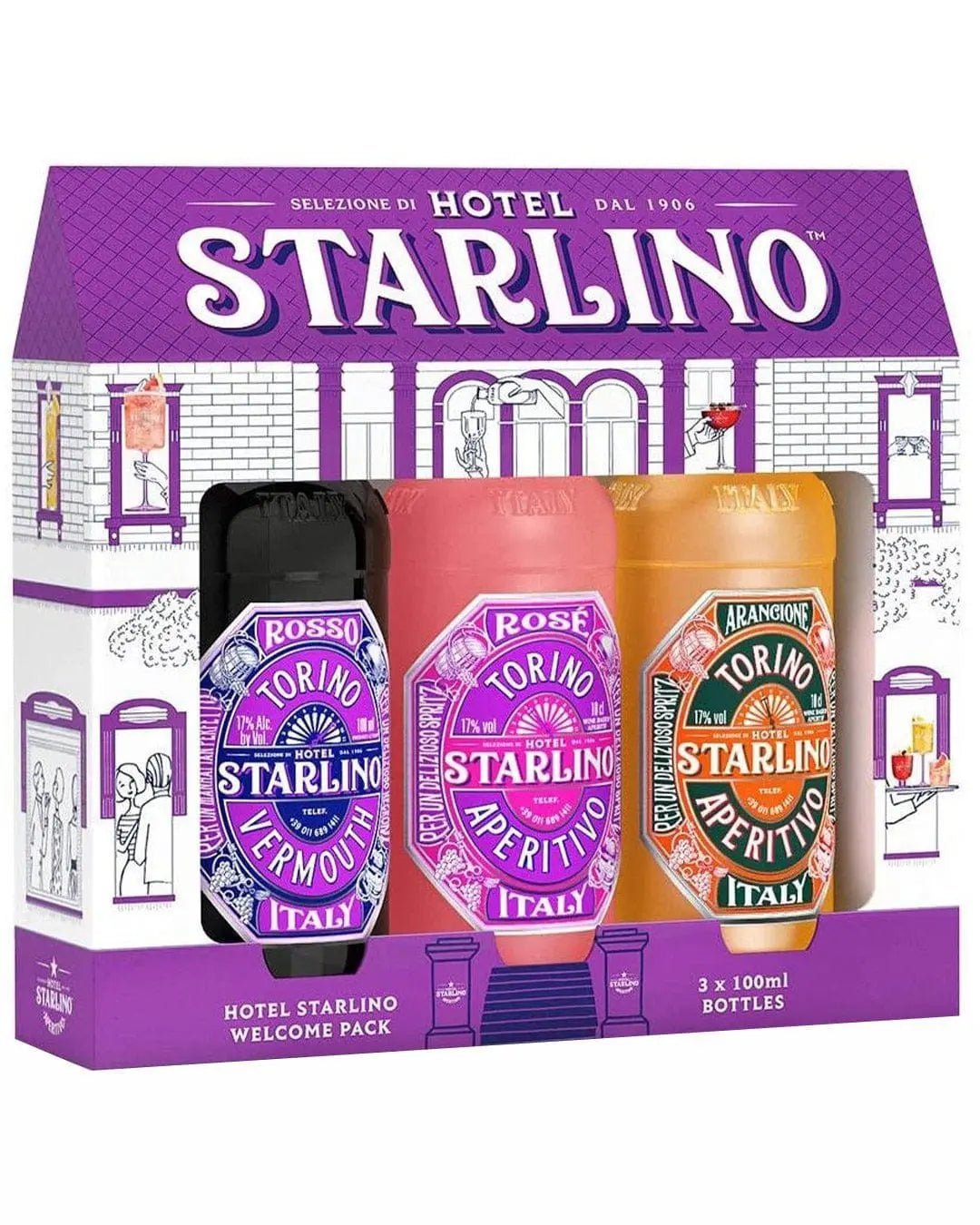 Hotel Starlino Aperitivo Rainbow Gift Pack 3 x 10 cl