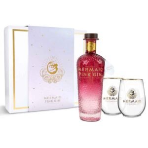 Isle of Wight Distillery Mermaid Pink Gin Gift Pack 70 cl