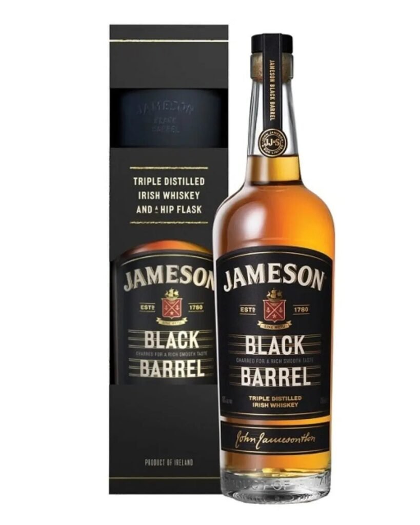 Jameson Black Barrel Irish Whiskey Flask Gift Pack 70 cl