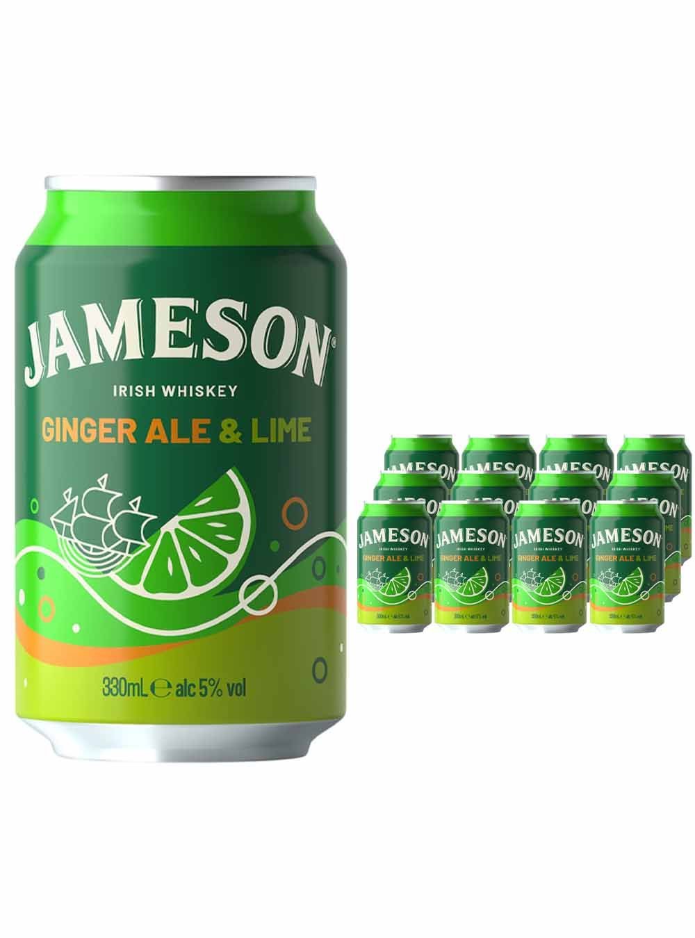 Jameson Ginger & Lime Can 12 x 330ml