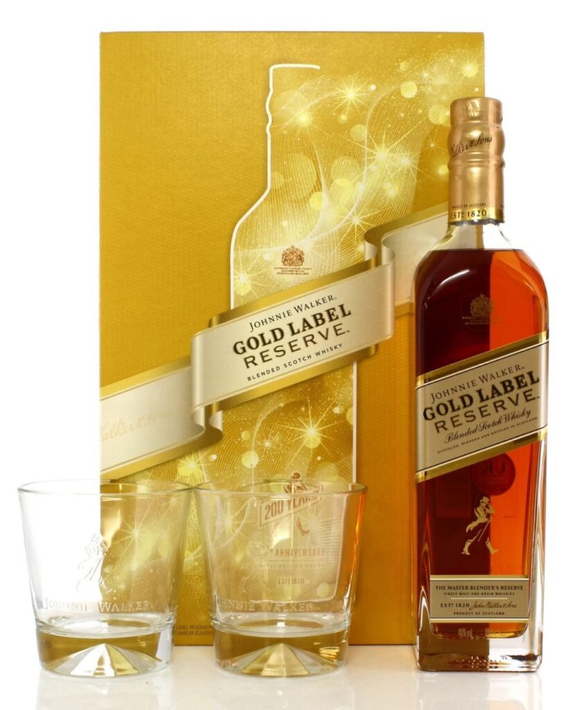 Johnnie Walker Gold Label Reserve 200th Anniversary Gift Set 70 cl