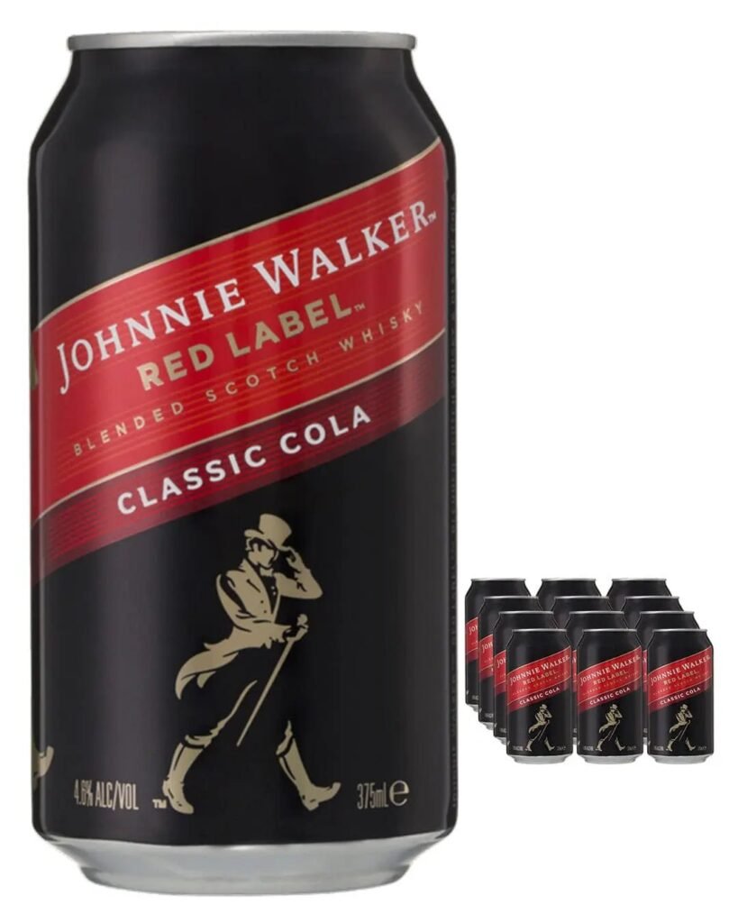 Johnnie Walker Red Label And Cola Premixed Cocktail Can 12 x 330 ml