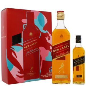 Johnnie Walker Red Label Whisky 70 cl with Black Label 20 cl Gift Pack