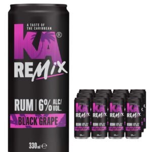 KA Remix Rum Black Grape Premixed Can 12 x 330 ml