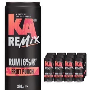 KA Remix Rum Fruit Punch Premixed Can 12 x 330 ml