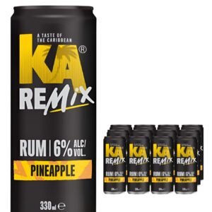 KA Remix Rum Pineapple Premixed Can 12 x 330 ml