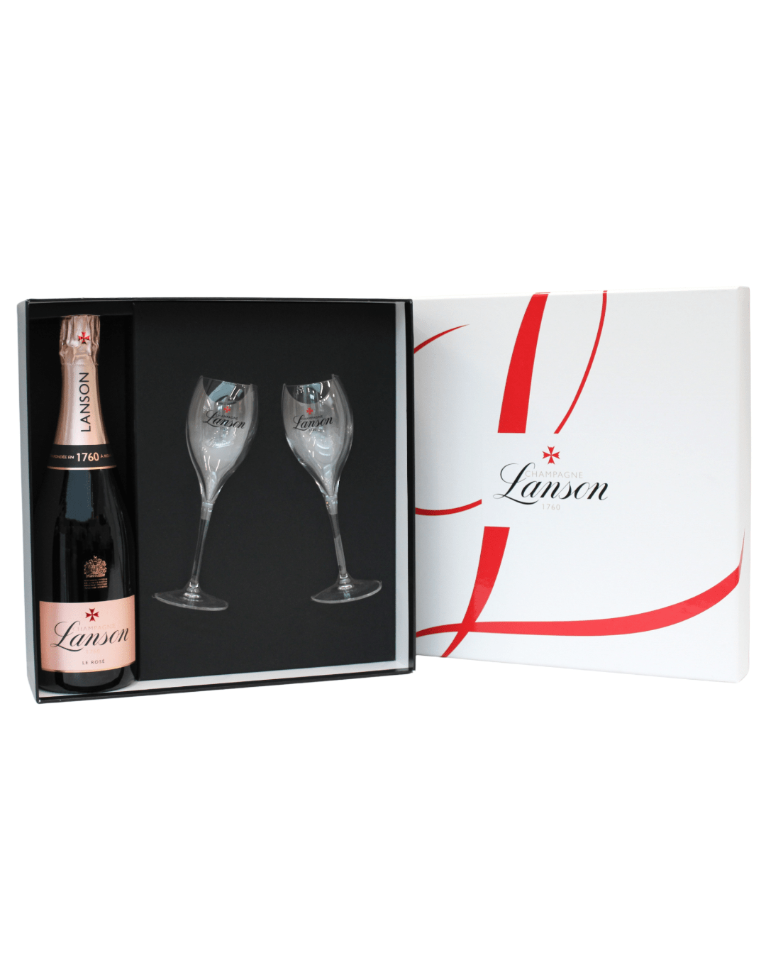 Lanson Rosé Flute Presentation Box Champagne 75 cl