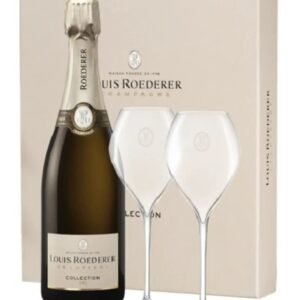 Louis Roederer Collection 244 Brut Champagne  Jamesse Flutes Gift Set 75 cl