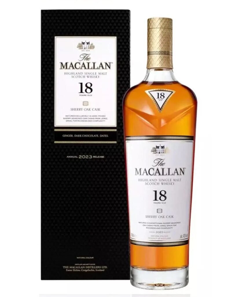 The Macallan 18 Year Old Sherry Oak Malt Whisky 2023 Release 70 cl