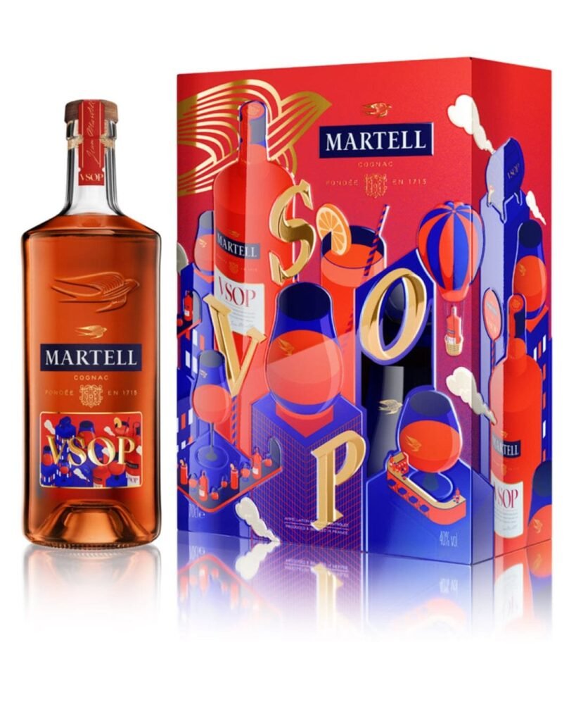 Martell VSOP Cognac with 2 Glass Gift Set 70 cl