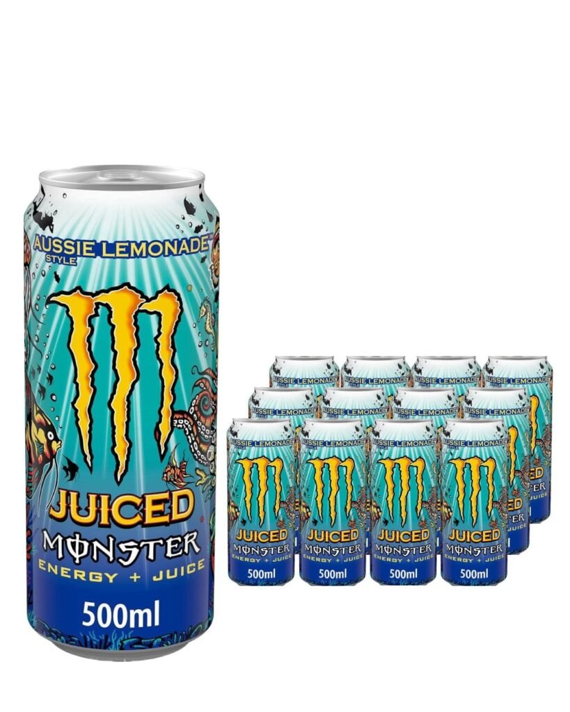 Monster Aussie Lemonade Energy Drink Can 12 x 500 ml