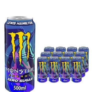Monster Zero Sugar Lewis Hamilton Energy Drink Can 12 x 500 ml
