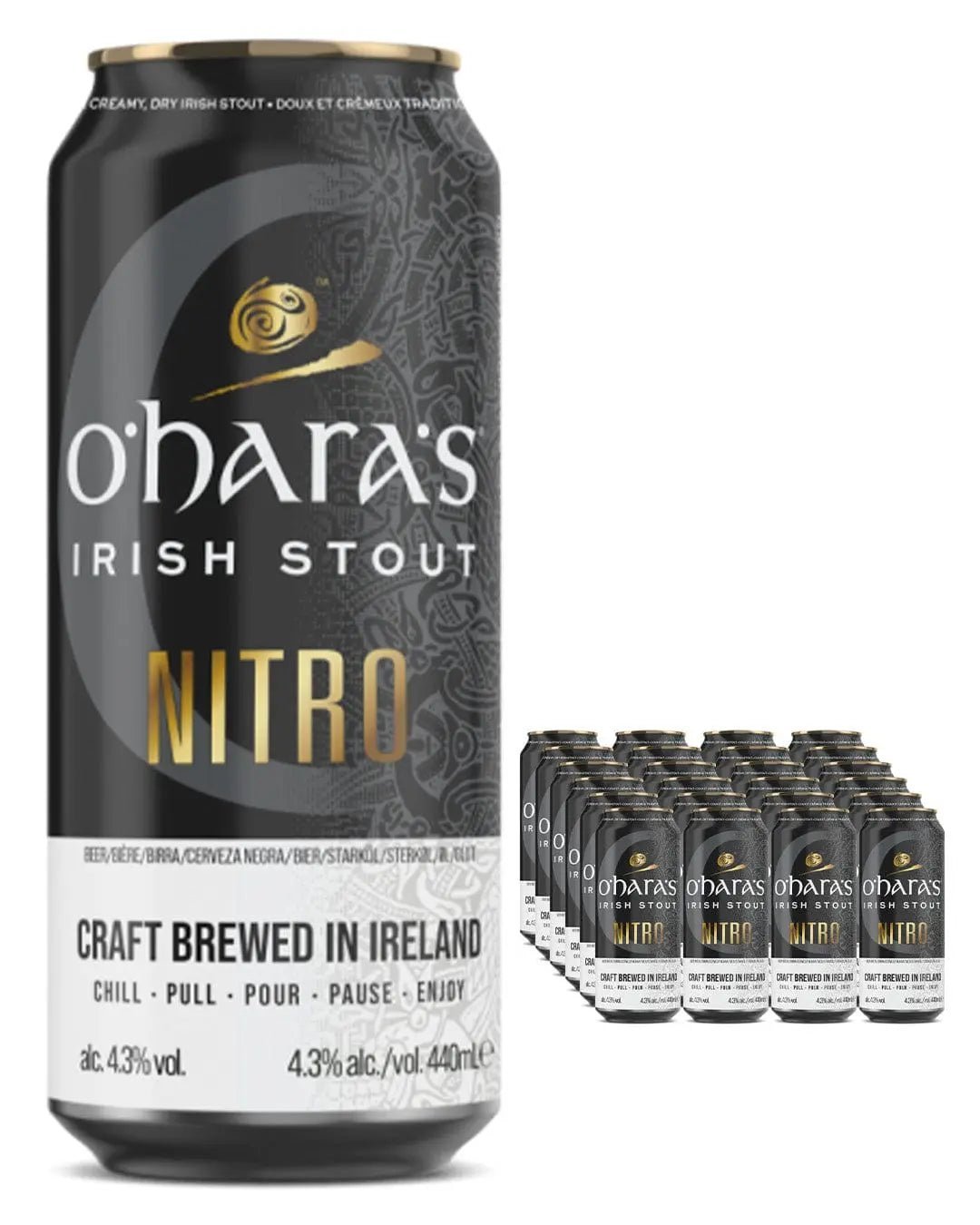O'Hara's Irish Nitro Stout Beer 24 x 440 ml
