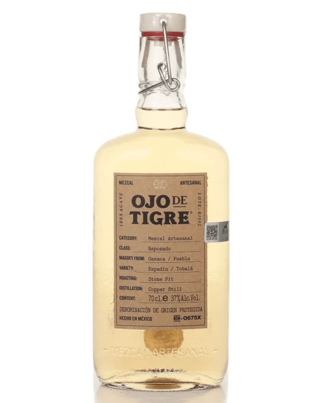 Ojo de Tigre Artesanal Reposado Mezcal 70 cl