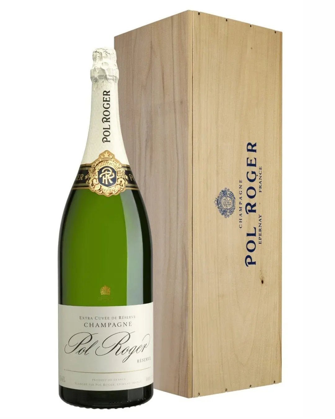 Pol Roger Brut Reserve Jeroboam in Wooden Box 3 L