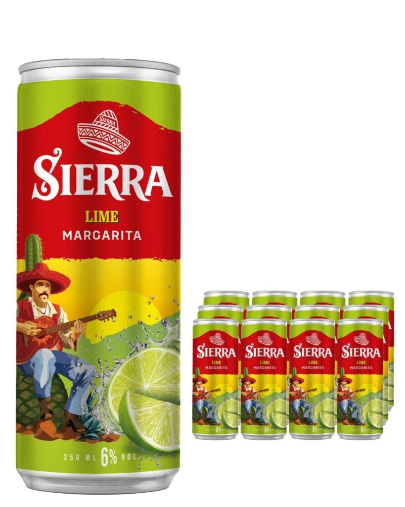 Sierra Margarita Lime Premixed Drink 12 x 250 ml