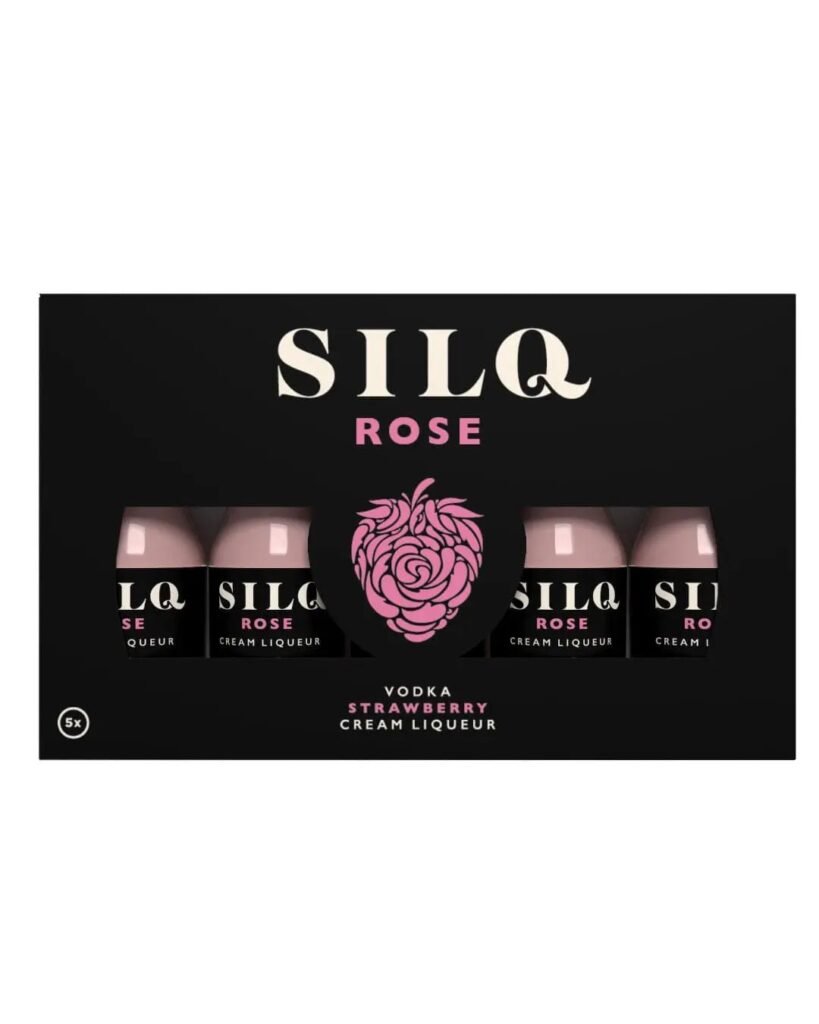 Silq Rose Vodka Strawberry Cream Liqueur Miniature Pack 5 x 20 ml