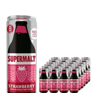 Supermalt Strawberry Can 24 x 330 ml