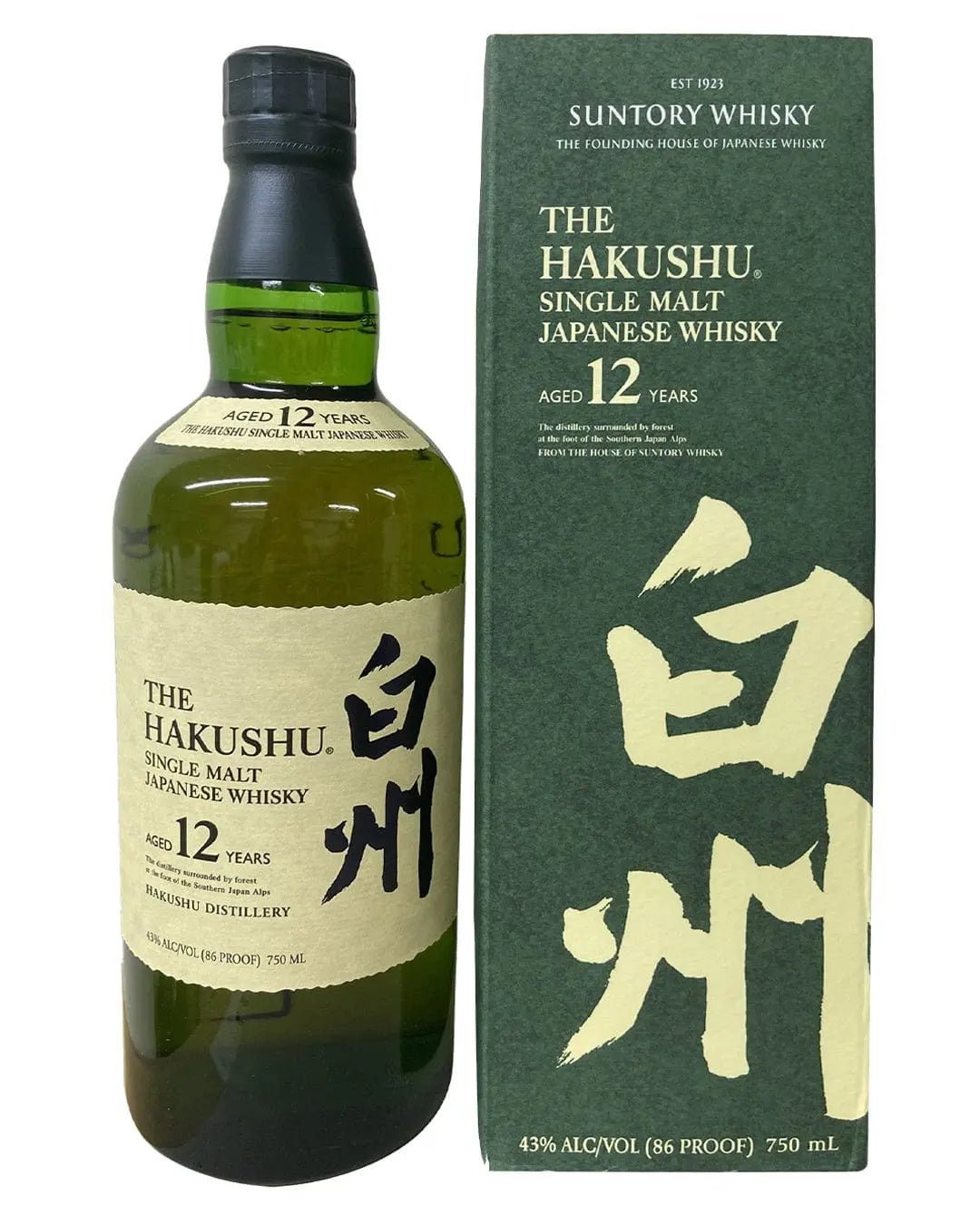 The Hakushu 12 Year Old Single Malt Japanese Whisky 70 cl
