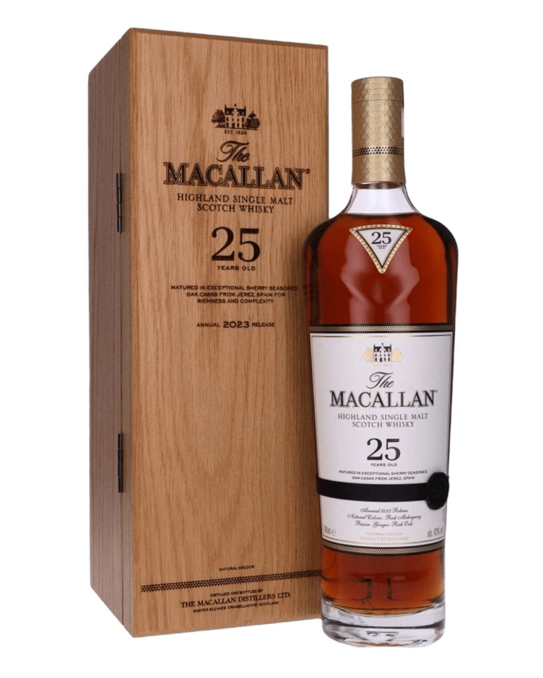 The Macallan 25 Year Old Sherry Oak 2023 Release Malt Whisky 70 cl